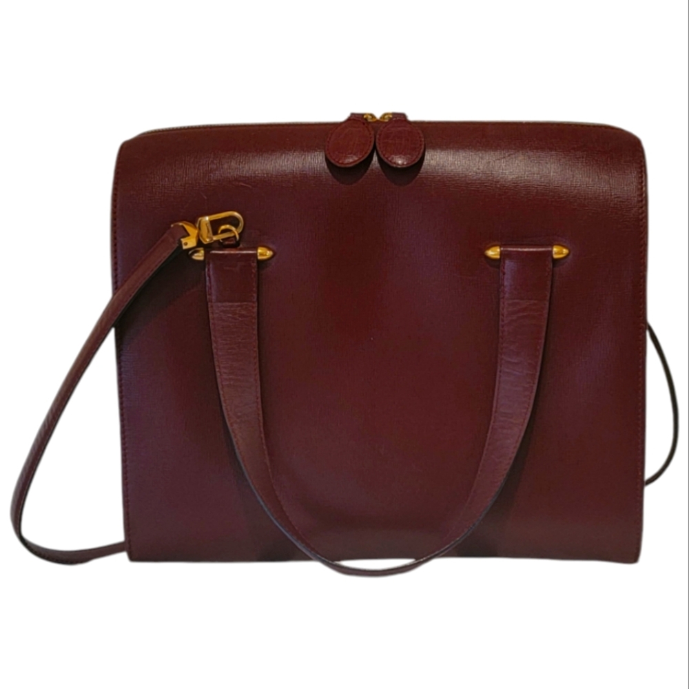 !SOLD! Authentic CARTIER Must Bordeaux 2 Way Shoulder / Crossbody - Picture 1 of 15